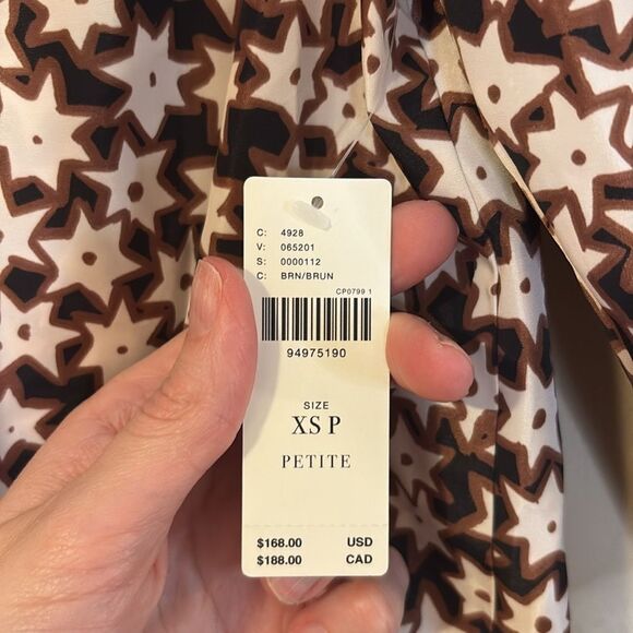 NWT By Anthropologie Movk Neck Swing Mini dress Extra Small Petite NEW - Picture 10 of 10